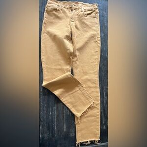 MOTHER “ the looker “ Ankle Frey mustard jeans sz 26